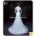 Stunning Sleeveless See Through Back Mermaid Floor Length Beaded Wedding Dress Lace